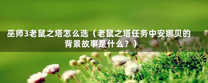 巫师3老鼠之塔怎么选（老鼠之塔任务中安娜贝的背景故事是什么？）