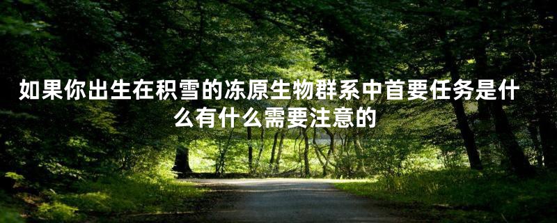 如果你出生在积雪的冻原生物群系中首要任务是什么有什么需要注意的