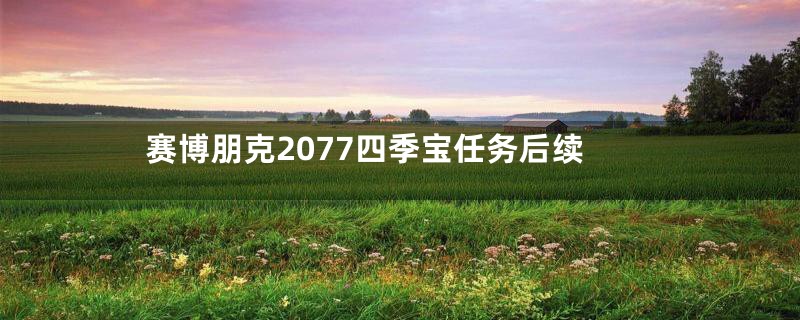 赛博朋克2077四季宝任务后续