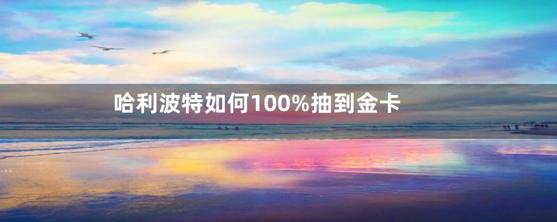 哈利波特如何100%抽到金卡