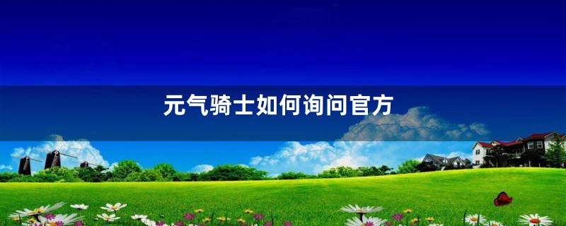 元气骑士如何询问官方