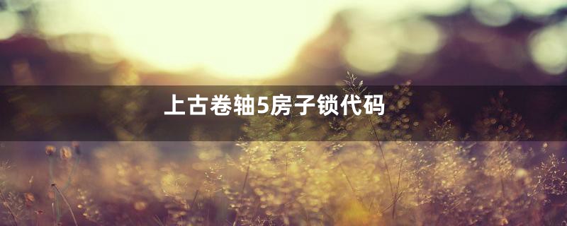 上古卷轴5房子锁代码
