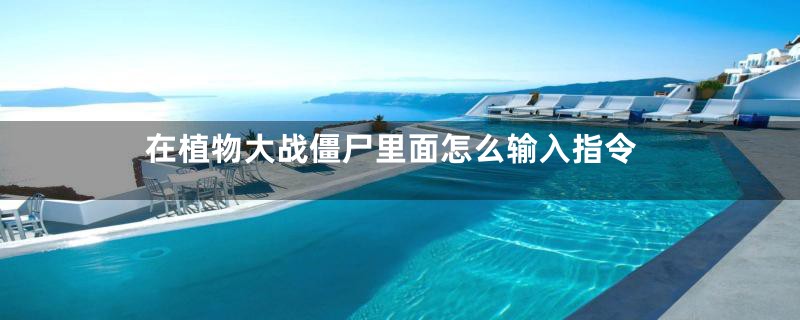 在植物大战僵尸里面怎么输入指令