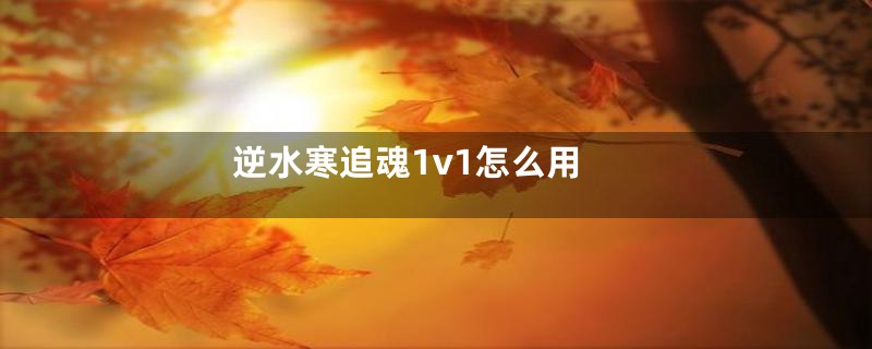 逆水寒追魂1v1怎么用