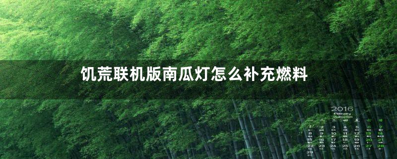 饥荒联机版南瓜灯怎么补充燃料