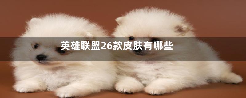 英雄联盟26款皮肤有哪些