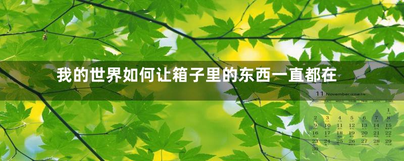 我的世界如何让箱子里的东西一直都在