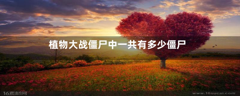 植物大战僵尸中一共有多少僵尸