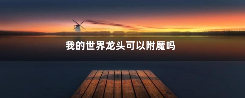我的世界龙头可以附魔吗