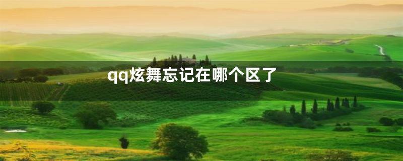 qq炫舞忘记在哪个区了