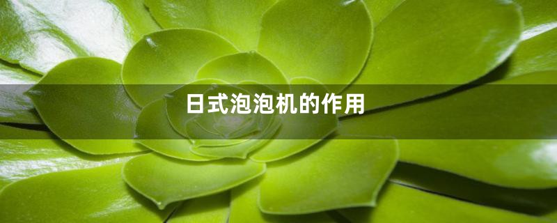 日式泡泡机的作用