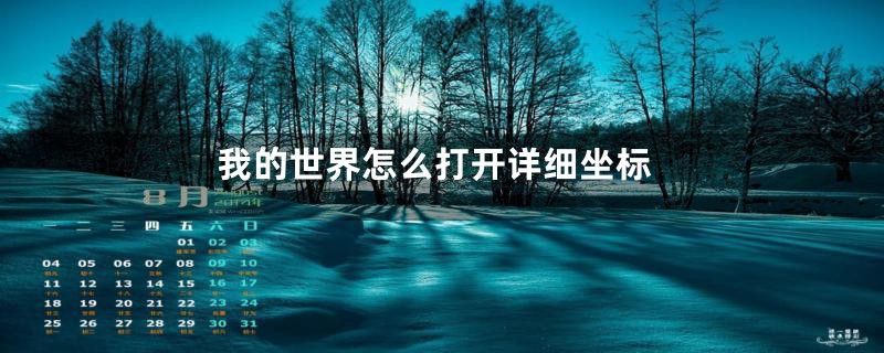 我的世界怎么打开详细坐标