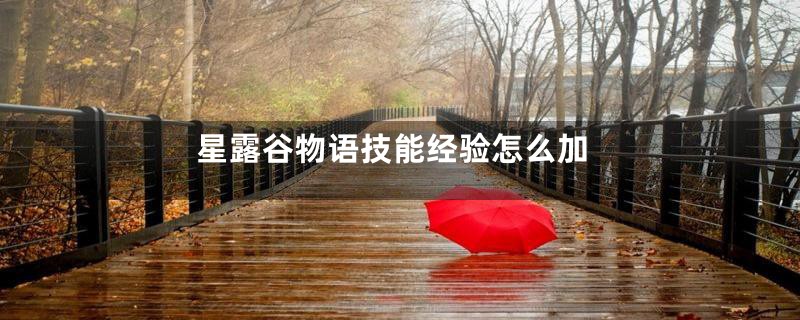 星露谷物语技能经验怎么加