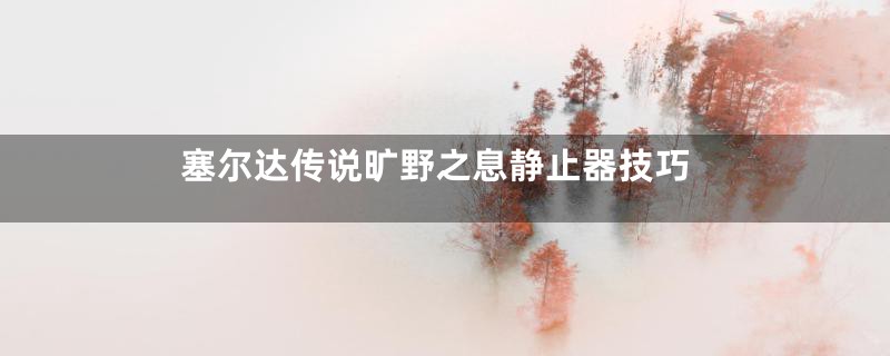 塞尔达传说旷野之息静止器技巧
