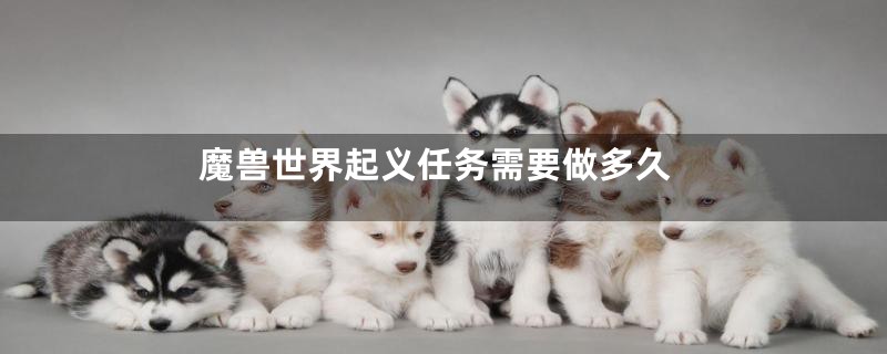 魔兽世界起义任务需要做多久