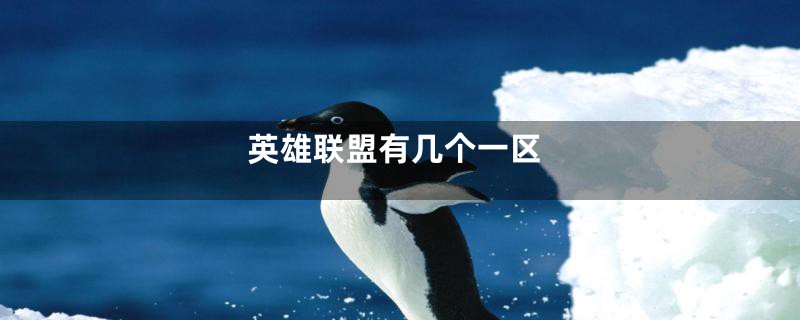 英雄联盟有几个一区