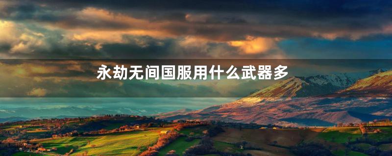 永劫无间国服用什么武器多