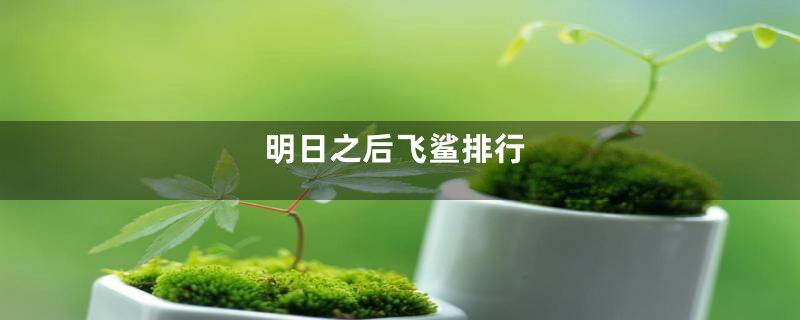 明日之后飞鲨排行