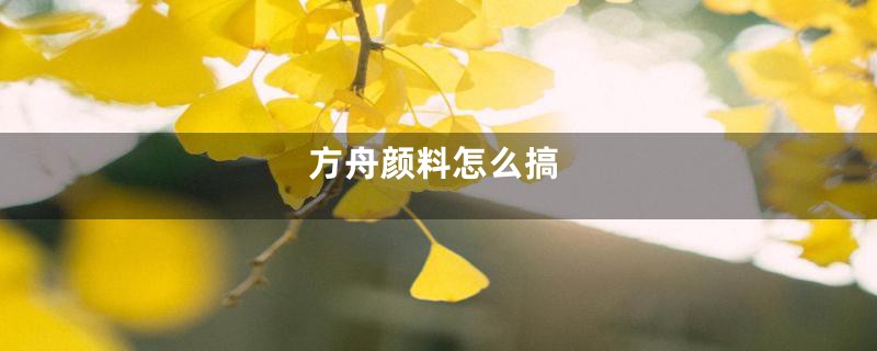 方舟颜料怎么搞