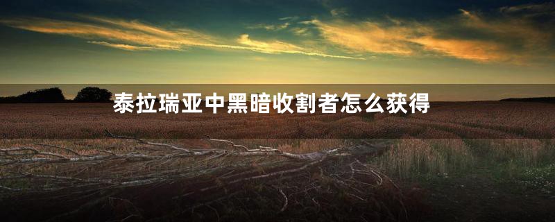泰拉瑞亚中黑暗收割者怎么获得