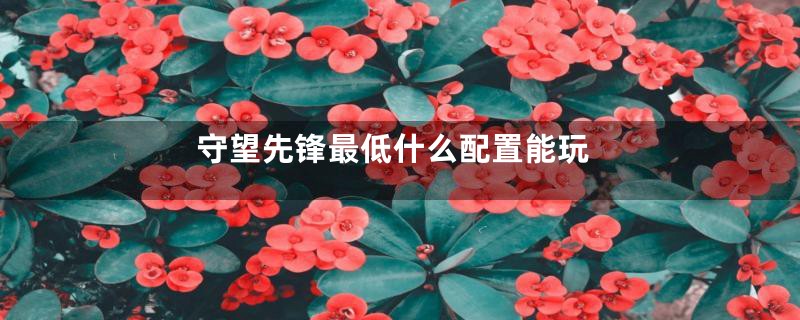 守望先锋最低什么配置能玩