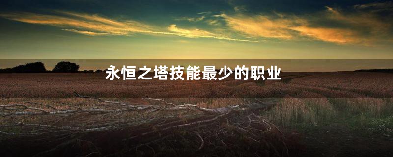 永恒之塔技能最少的职业
