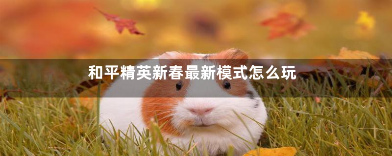 和平精英新春最新模式怎么玩