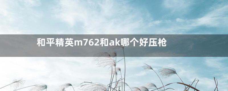 和平精英m762和ak哪个好压枪
