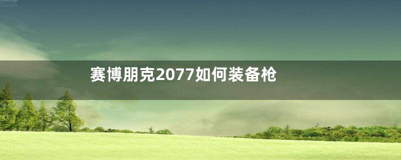 赛博朋克2077如何装备枪