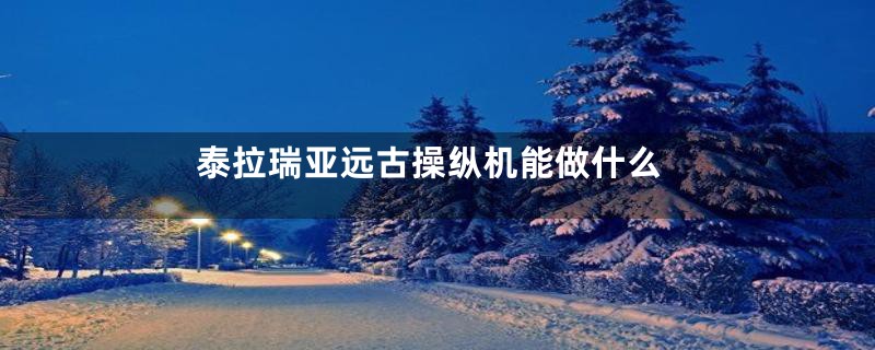 泰拉瑞亚远古操纵机能做什么