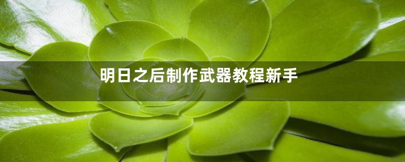 明日之后制作武器教程新手