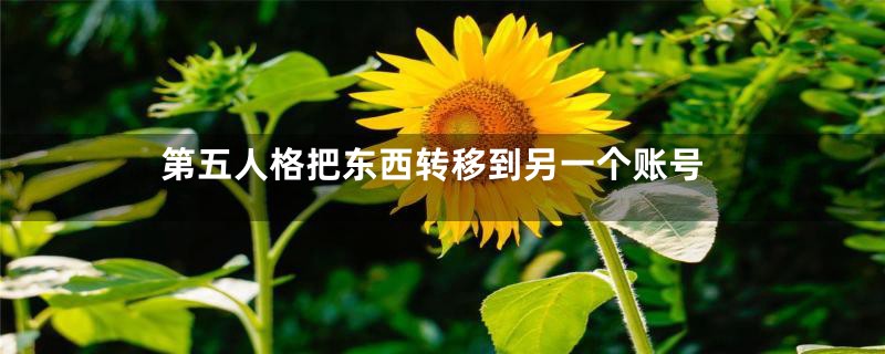 第五人格把东西转移到另一个账号