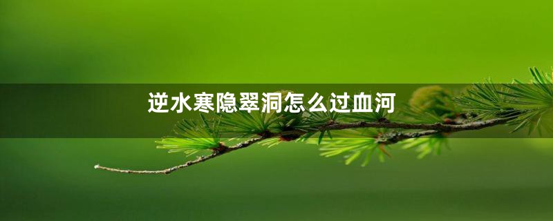 逆水寒隐翠洞怎么过血河