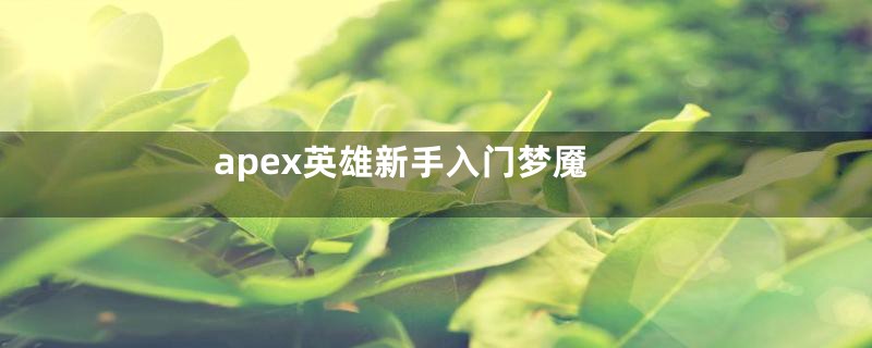 apex英雄新手入门梦魇
