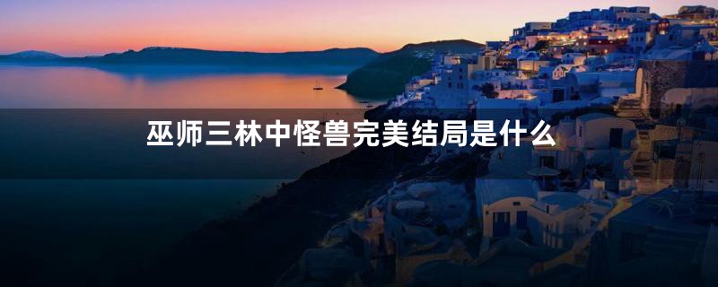 巫师三林中怪兽完美结局是什么