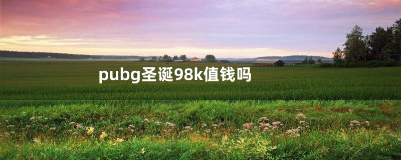 pubg圣诞98k值钱吗