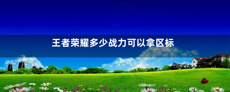 王者荣耀多少战力可以拿区标