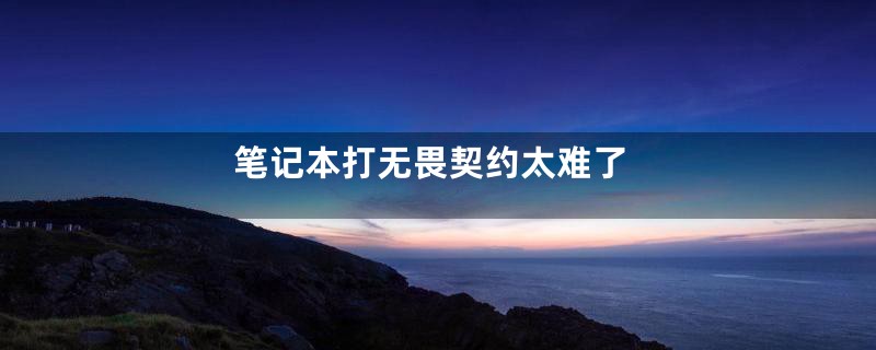 笔记本打无畏契约太难了