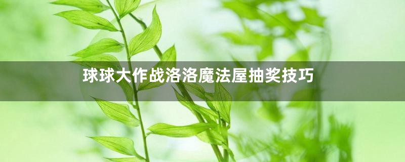 球球大作战洛洛魔法屋抽奖技巧