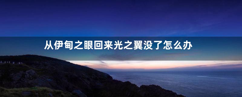 从伊甸之眼回来光之翼没了怎么办