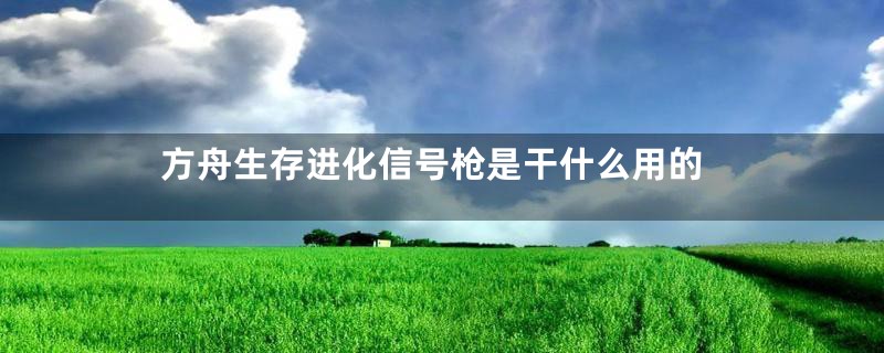 方舟生存进化信号枪是干什么用的