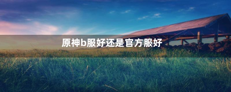 原神b服好还是官方服好
