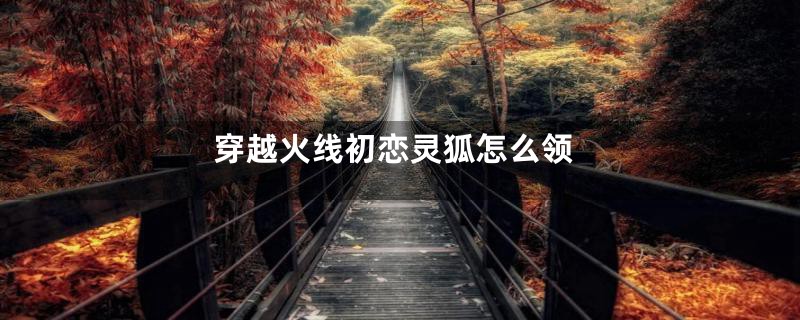 穿越火线初恋灵狐怎么领
