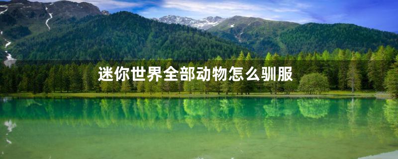 迷你世界全部动物怎么驯服