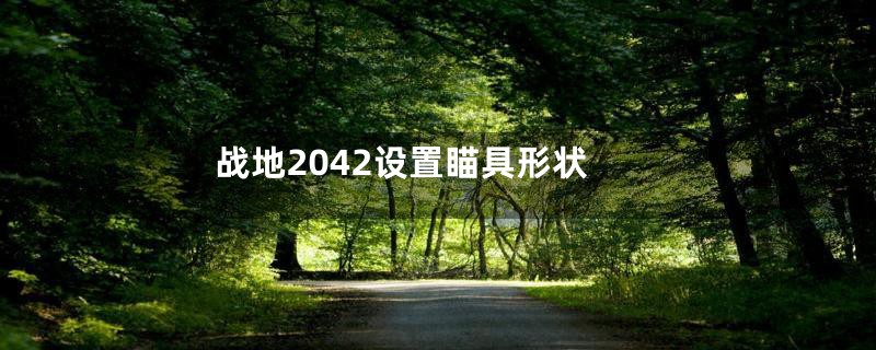 战地2042设置瞄具形状