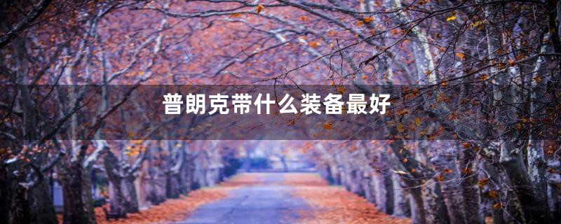 普朗克带什么装备最好
