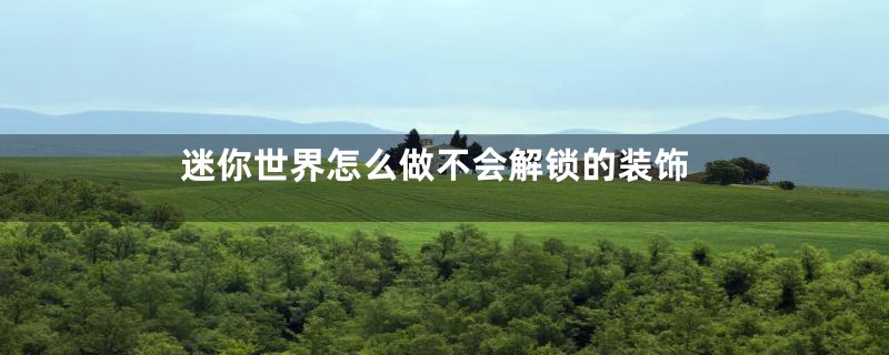 迷你世界怎么做不会解锁的装饰