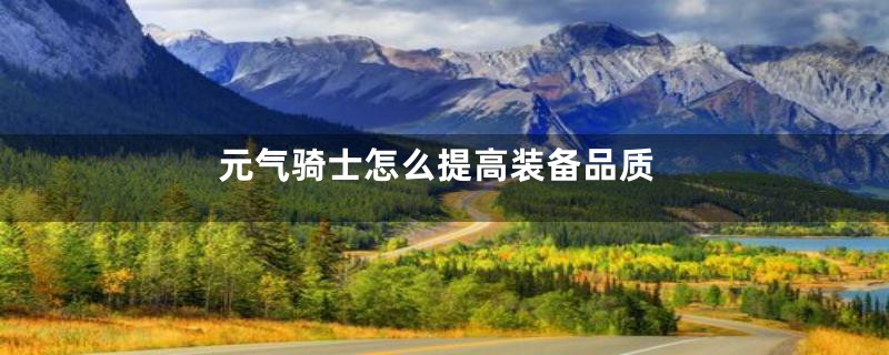 元气骑士怎么提高装备品质