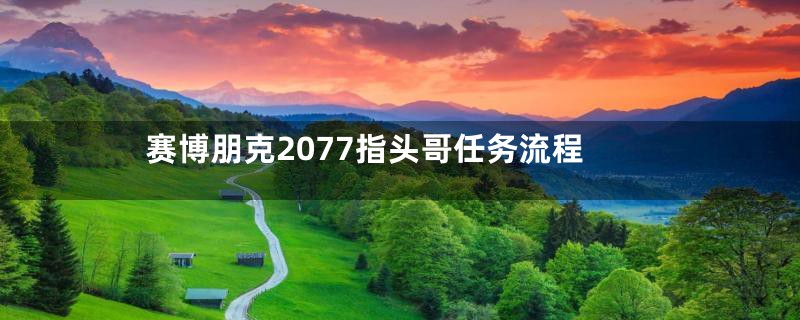 赛博朋克2077指头哥任务流程