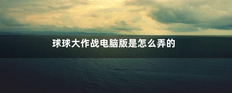 球球大作战电脑版是怎么弄的